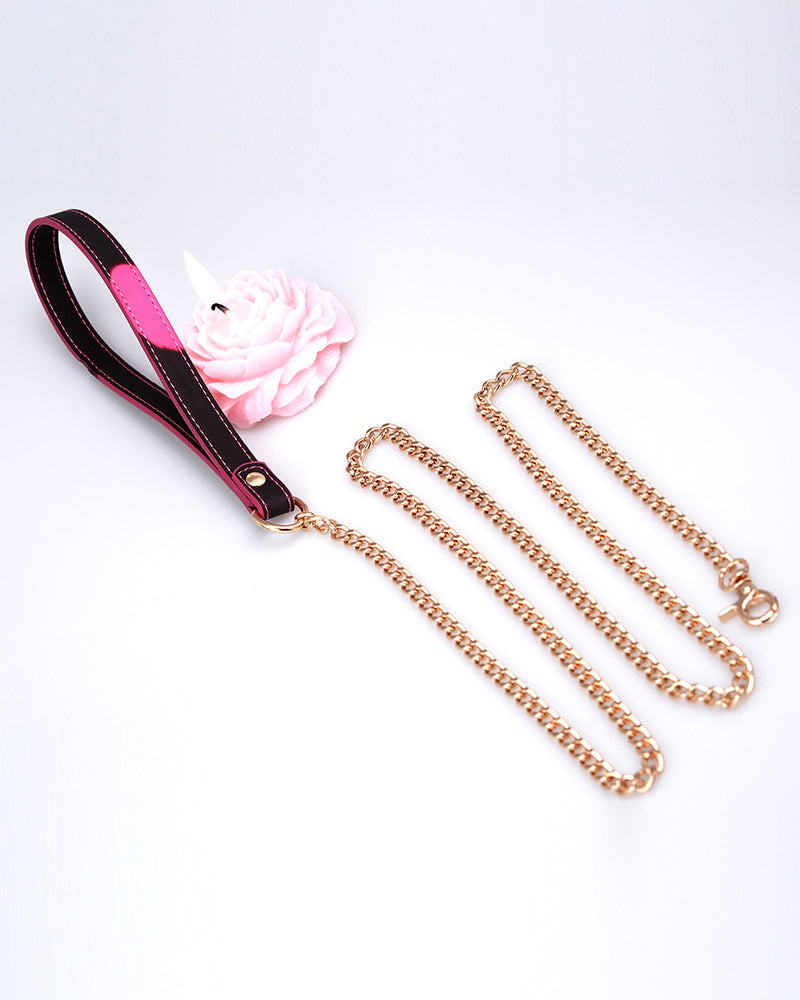 Temperature-Sensitive Color-Changing Bell Heart-Shaped Leather Collars