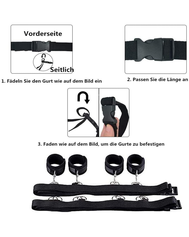 SM Bed Restraint Set, 5-Piece Kit