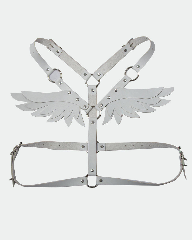 SM Supplies Stud Rhinestone Leather Wings