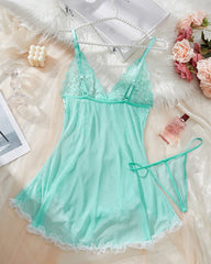 Limited Light Green Asymmetric Babydoll