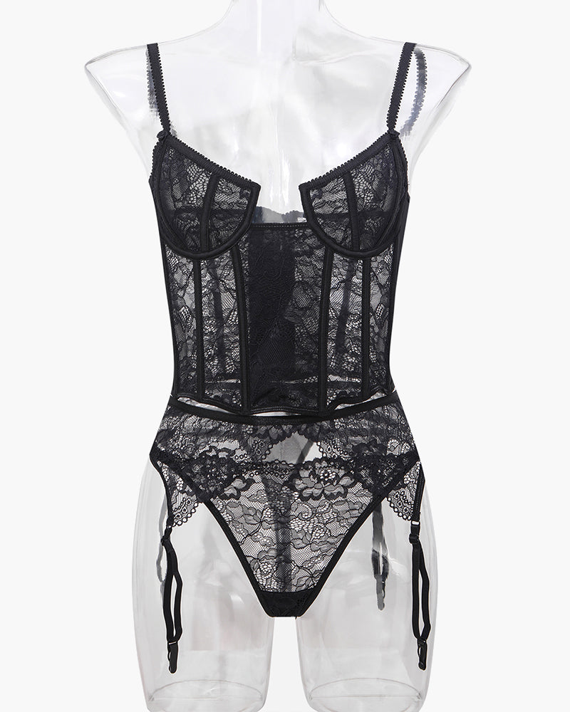 Push Up Corset Bra and Panty Sets