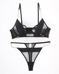 Push Up Chain Bra and Thong Set