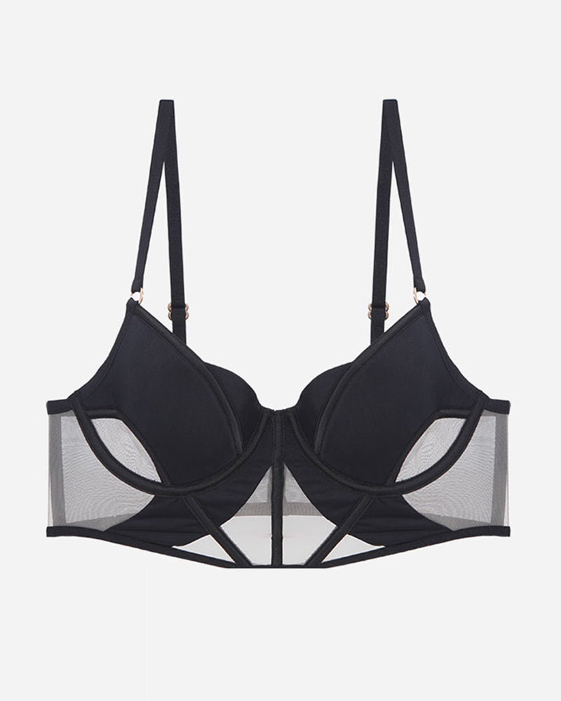 Push Up Mesh Hollow Bra
