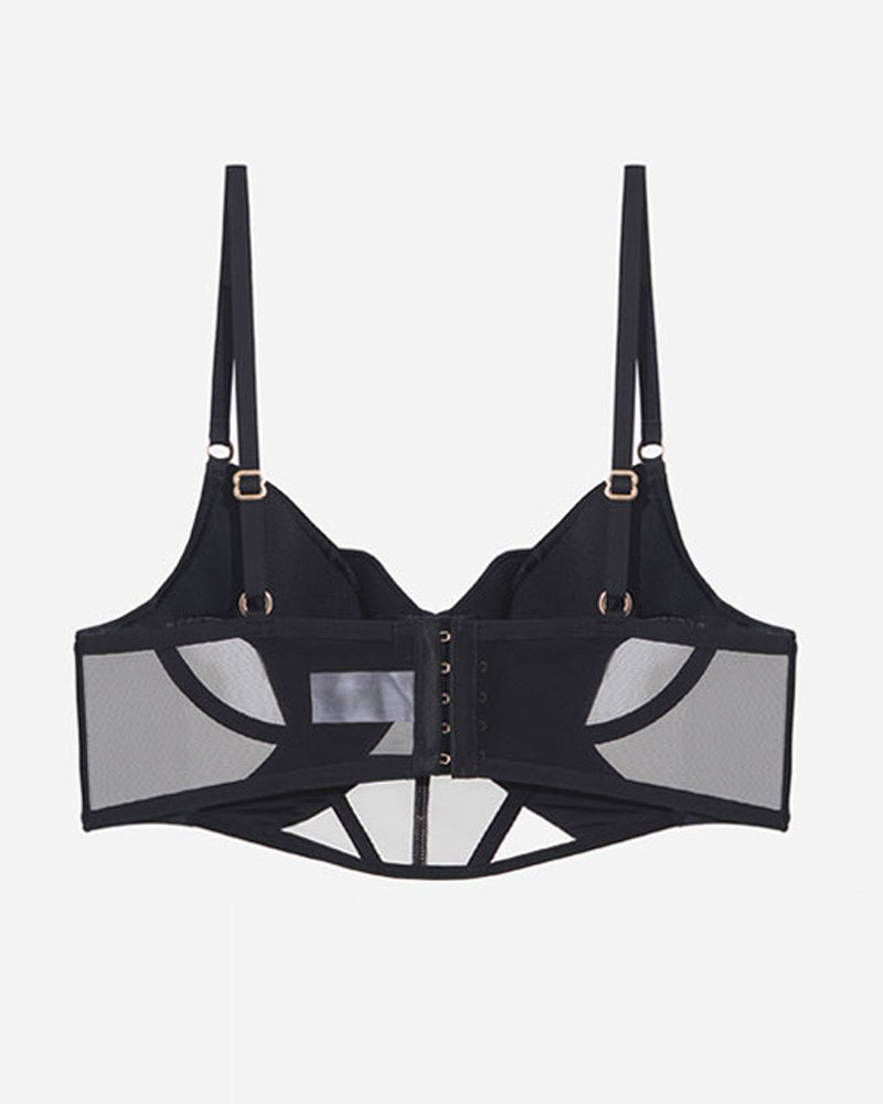 Push Up Mesh Hollow Bra