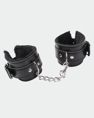 Plush Wrist Brace Leather Handcuffs