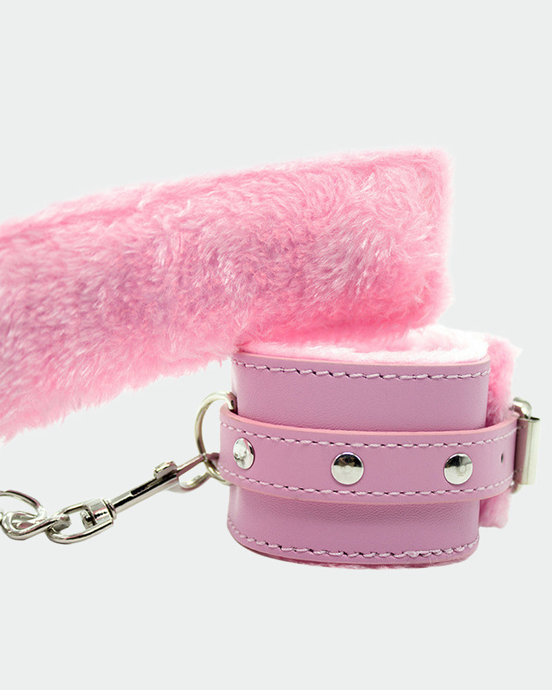 Plush Wrist Brace Leather Handcuffs