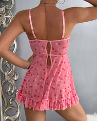 Heart Dots Hollow Babydoll