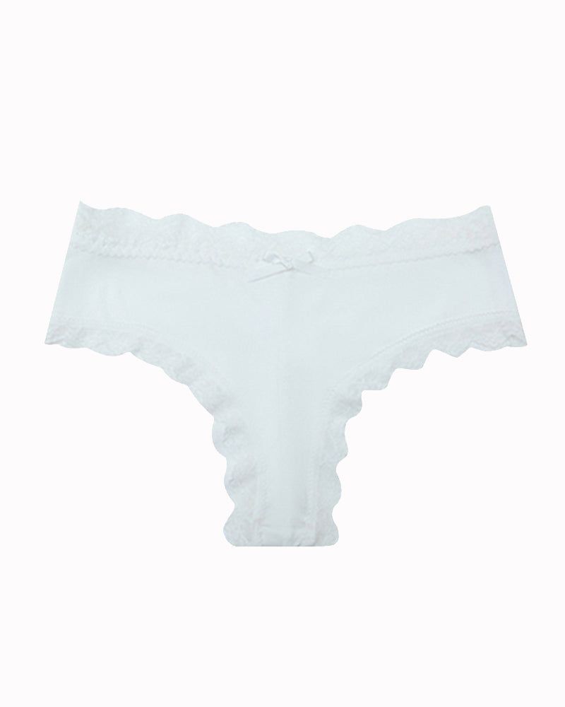 Hipster Lace Trim Seamless Panties