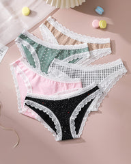 Lace Edge Print Panties
