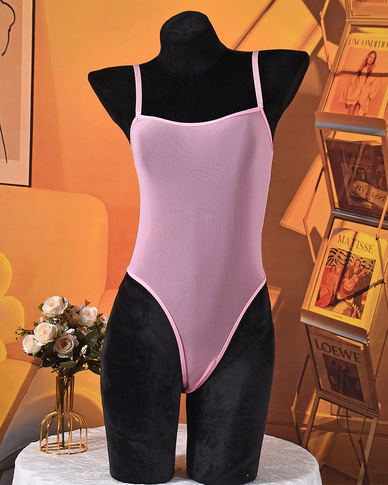 Sheer Mesh Bodysuit Sexy High-Cut Lingerie