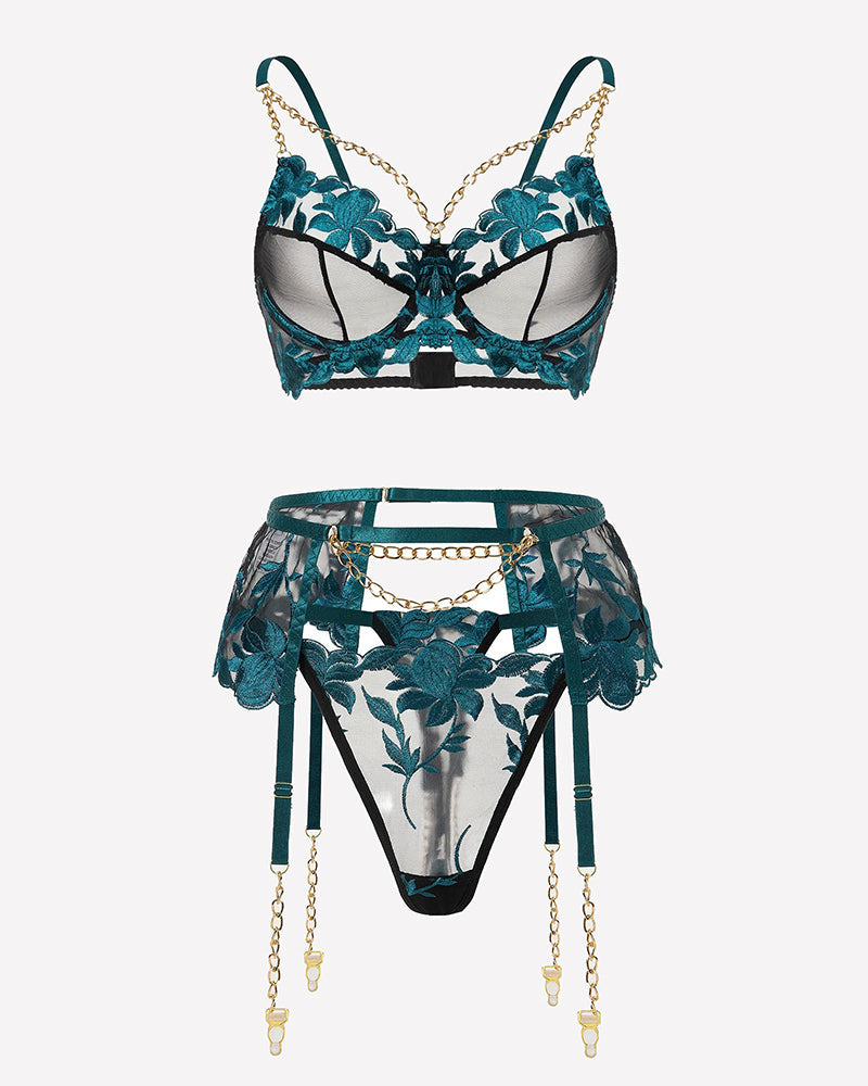 Mystic Bloom Blue Grater Lingerie Sets