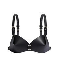 Leather Bondage Bra and Thong Set