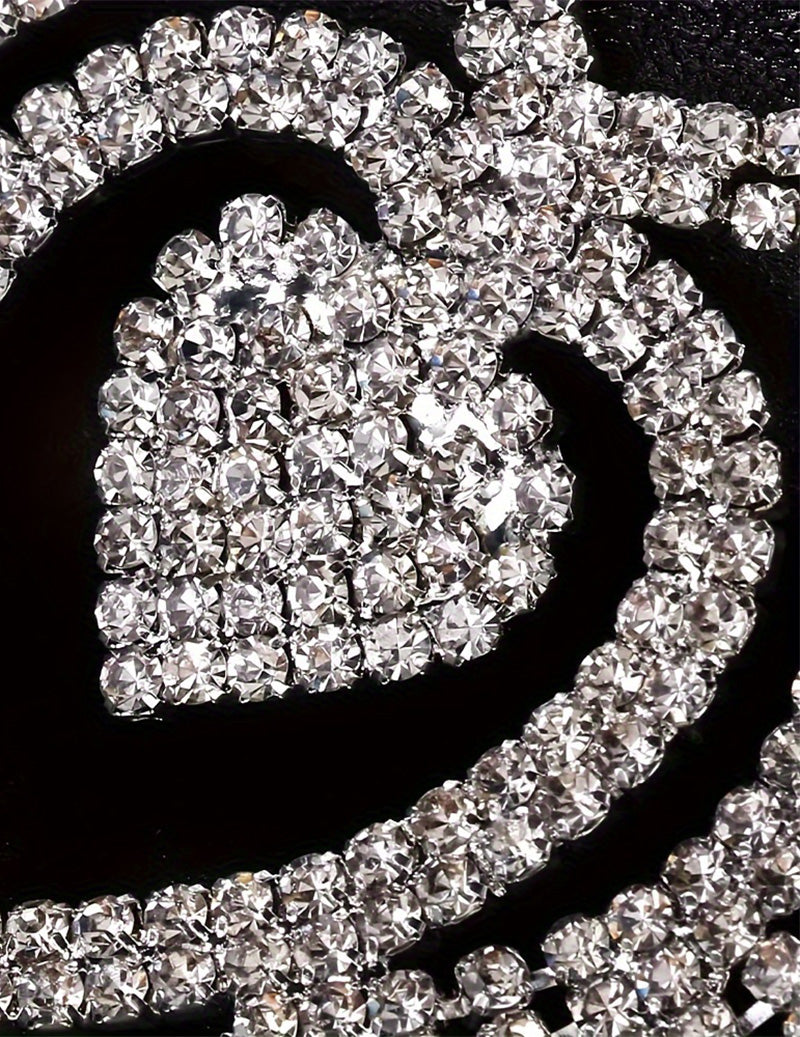 Rhinestone Heart Waist Chain Thong ¨C Sparkling Crystal Belly Chain G-String