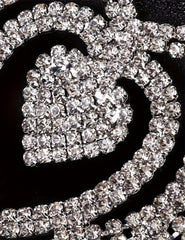 Rhinestone Heart Waist Chain Thong ¨C Sparkling Crystal Belly Chain G-String