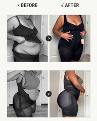 Front Zipper Shapewear Bodysuit - Tummy Control Butt Lift Body Shaper