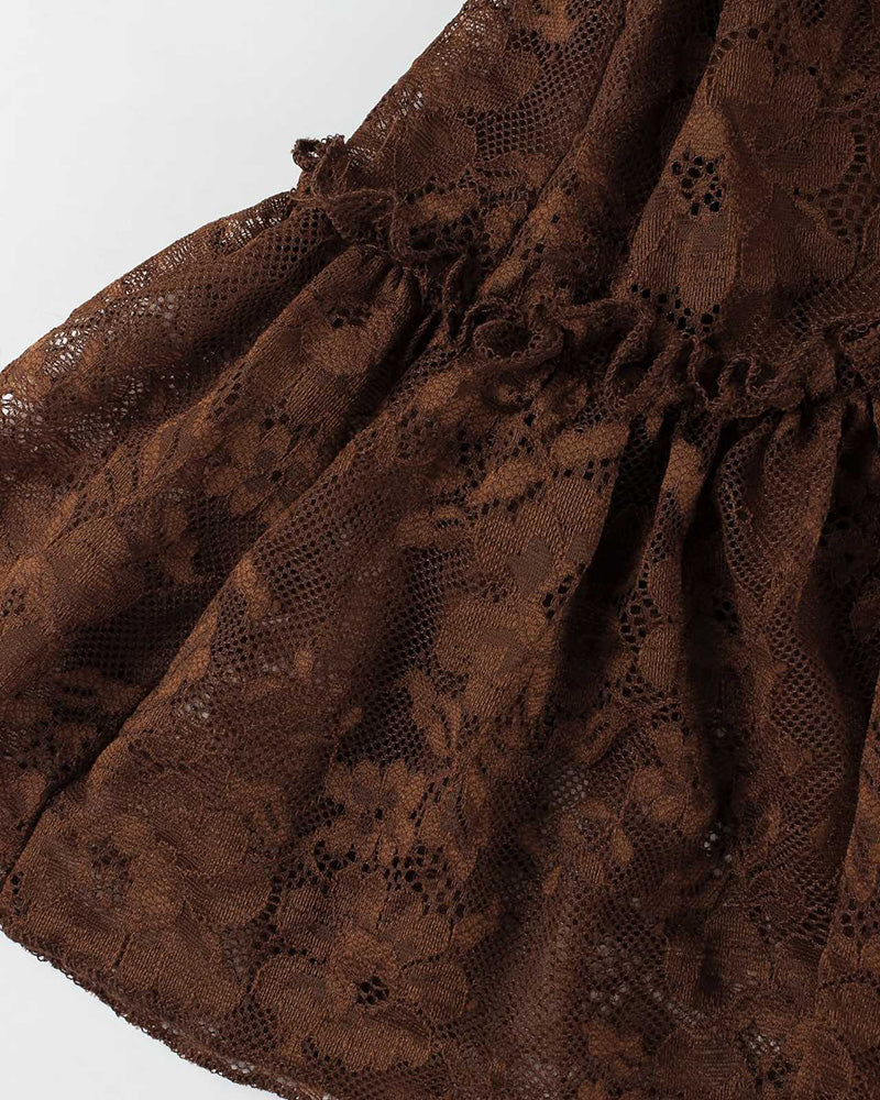 Lace Ruffled Tutu Sexy Gothic Lolita Mini Dress Lingerie