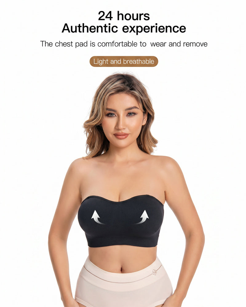 Strapless Bandeau Bra with Removable Pads