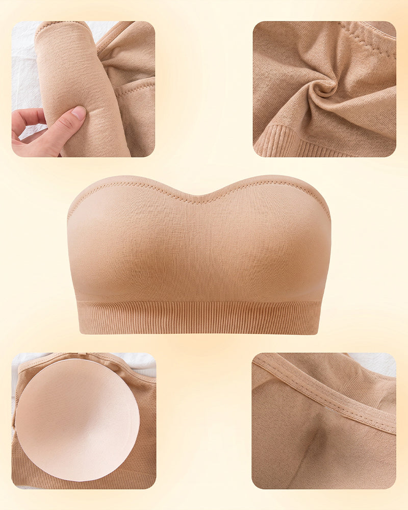 Strapless Bandeau Bra with Removable Pads
