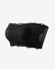 Floral Lace Strapless Bandeau Bra