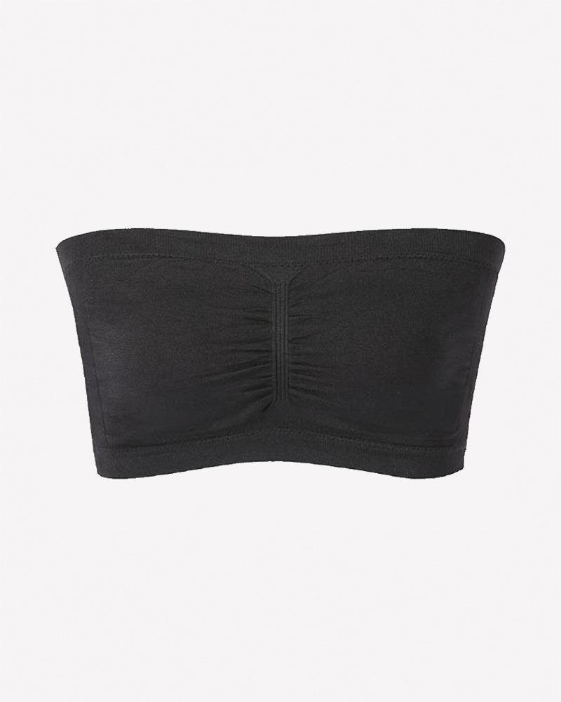 Strapless Bandeau Bra - Wireless Seamless Tube Top Basic Bra