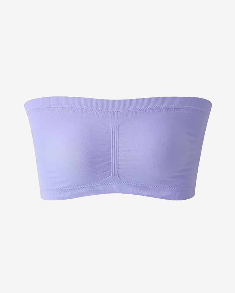 Strapless Bandeau Bra - Wireless Seamless Tube Top Basic Bra