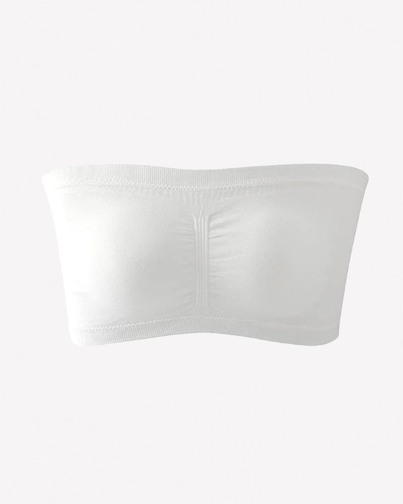 Strapless Bandeau Bra - Wireless Seamless Tube Top Basic Bra