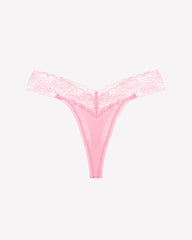 Low Rise V-Shape Floral Lace Underwear-Lace Thong Panties