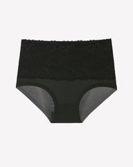 High Waisted Lace Panties Full Coverage Floral Lace Briefs