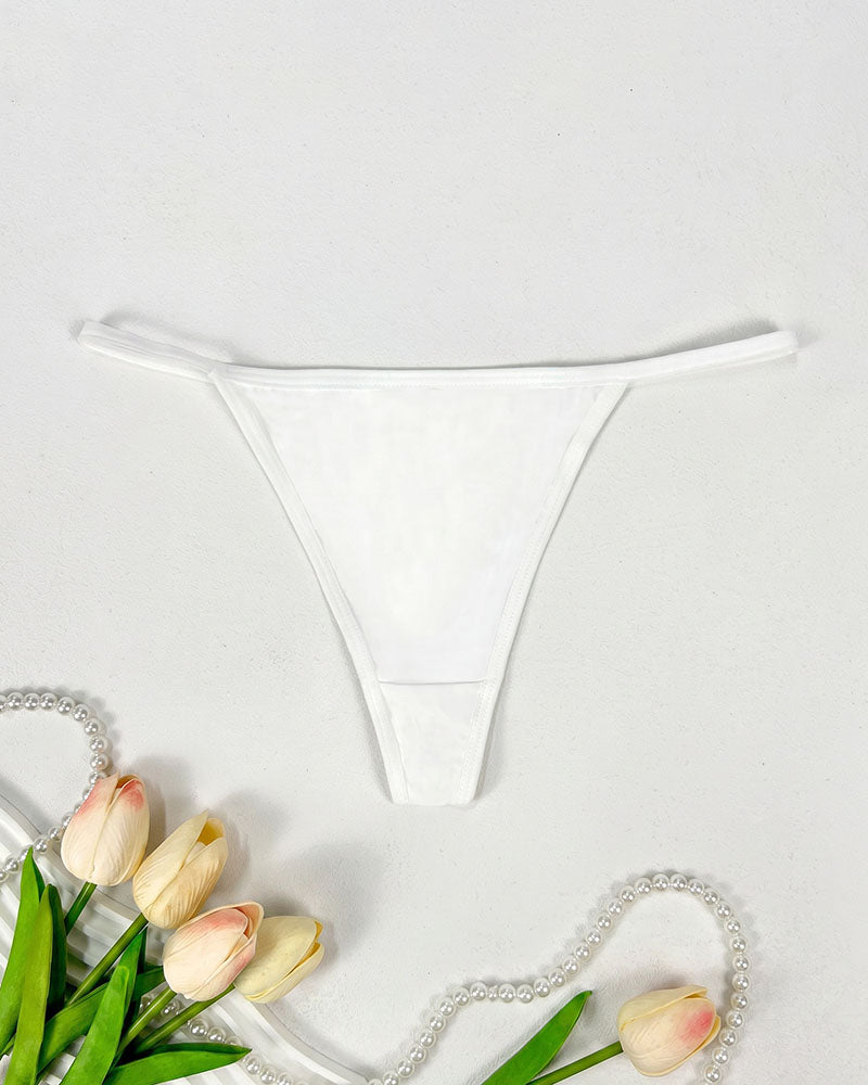 Seamless Thong Panties - Soft Coverage Low Rise Underwear