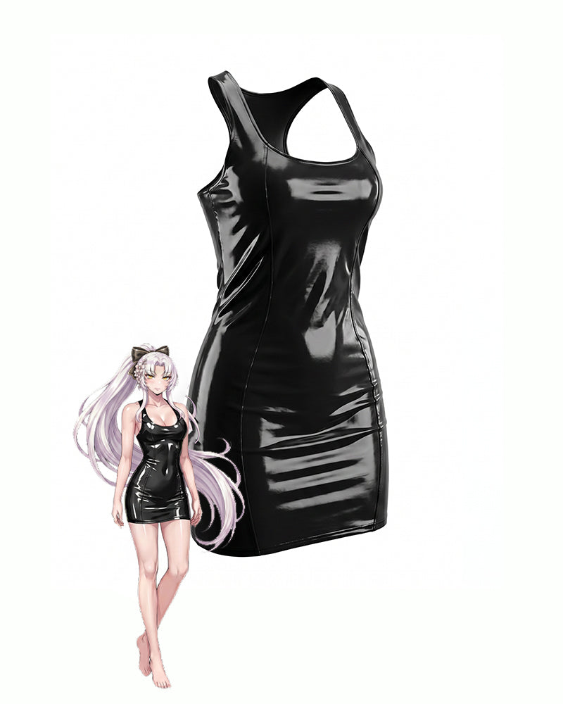 PVC Patent Racerback Mini Dress