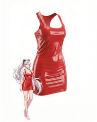 PVC Patent Racerback Mini Dress
