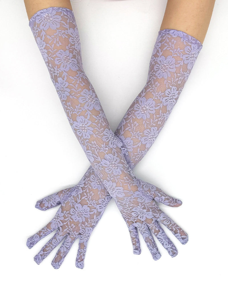 Lace Long Gloves Elbow Length