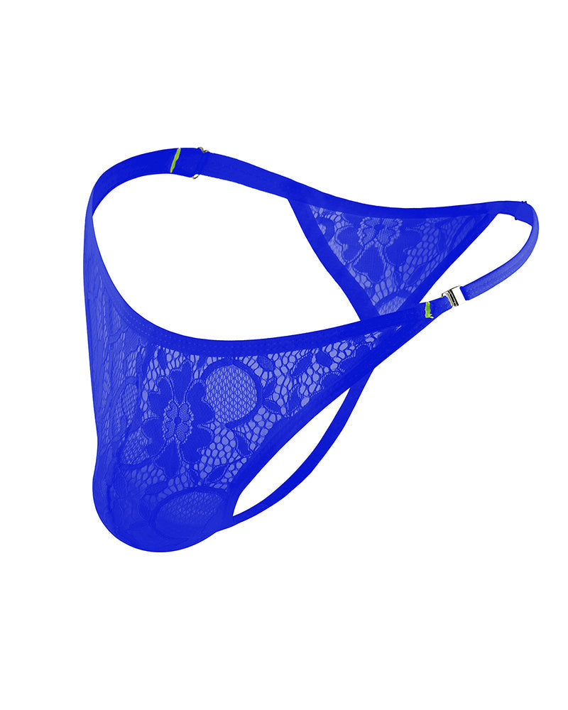 Men's Lace Floral G-String Thong Briefs