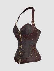 Halter Neck Steel Boned Gothic Corset Bustier