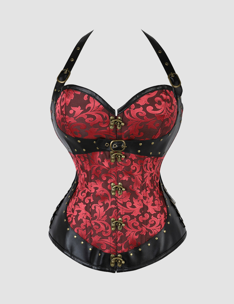 Halter Neck Steel Boned Gothic Corset Bustier