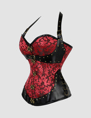 Halter Neck Steel Boned Gothic Corset Bustier