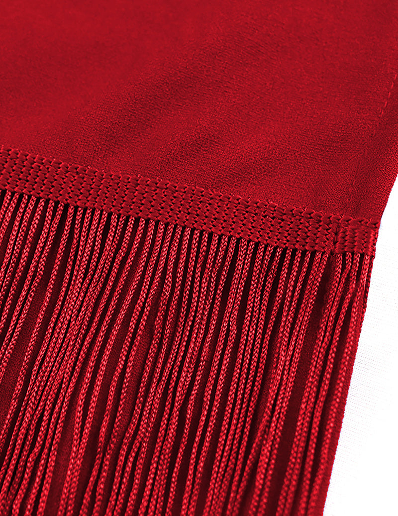 Mesh Panel Tiered Fringe Bodycon Midi Dress